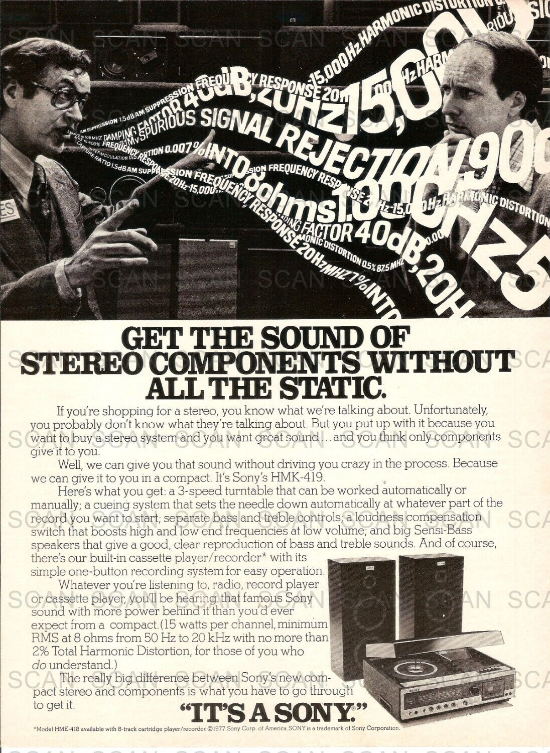 1978 Sony HMK-419 Stereo Vintage Magazine Ad   Sony Stereo