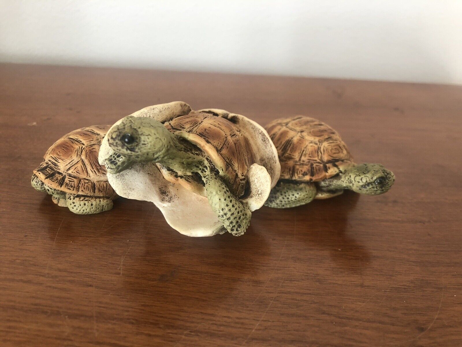 Vintage Castagna Turtle Trio Figure Baby Turtles Hatching 1989 Made In Italy