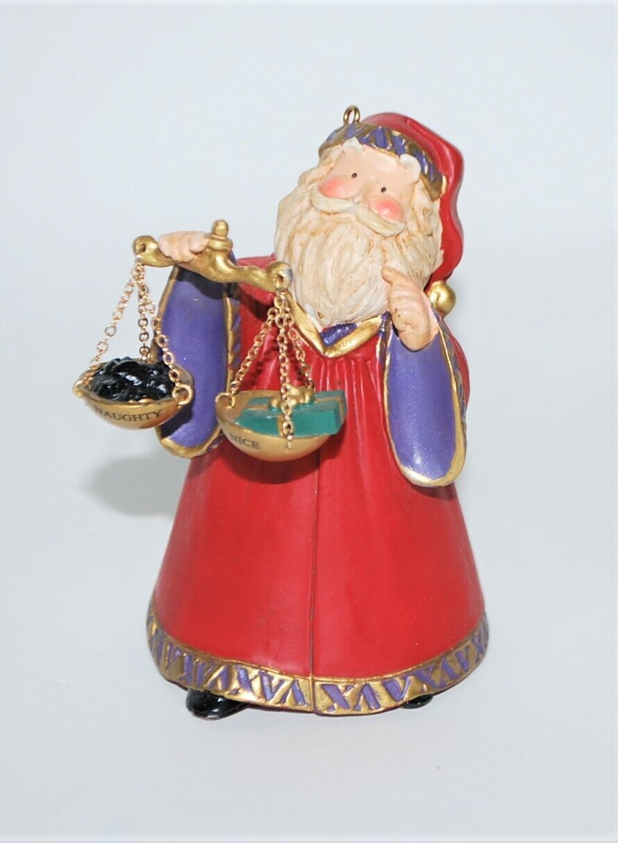 Vintage Hallmark Christmas Ornament The Decision Santa Naughty or Nice 2003
