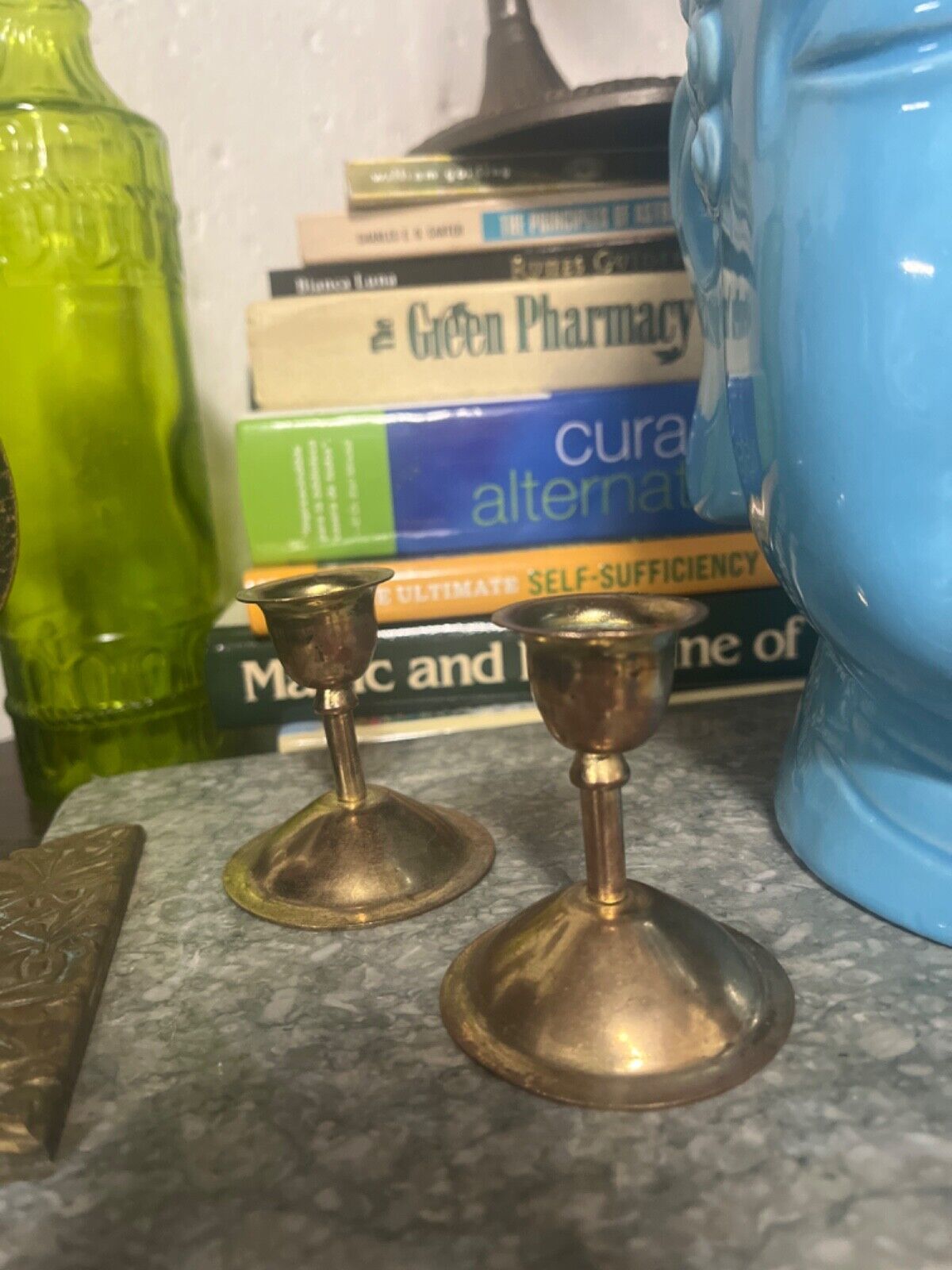 Cute  set of two 2 1/2” miniature candle holder