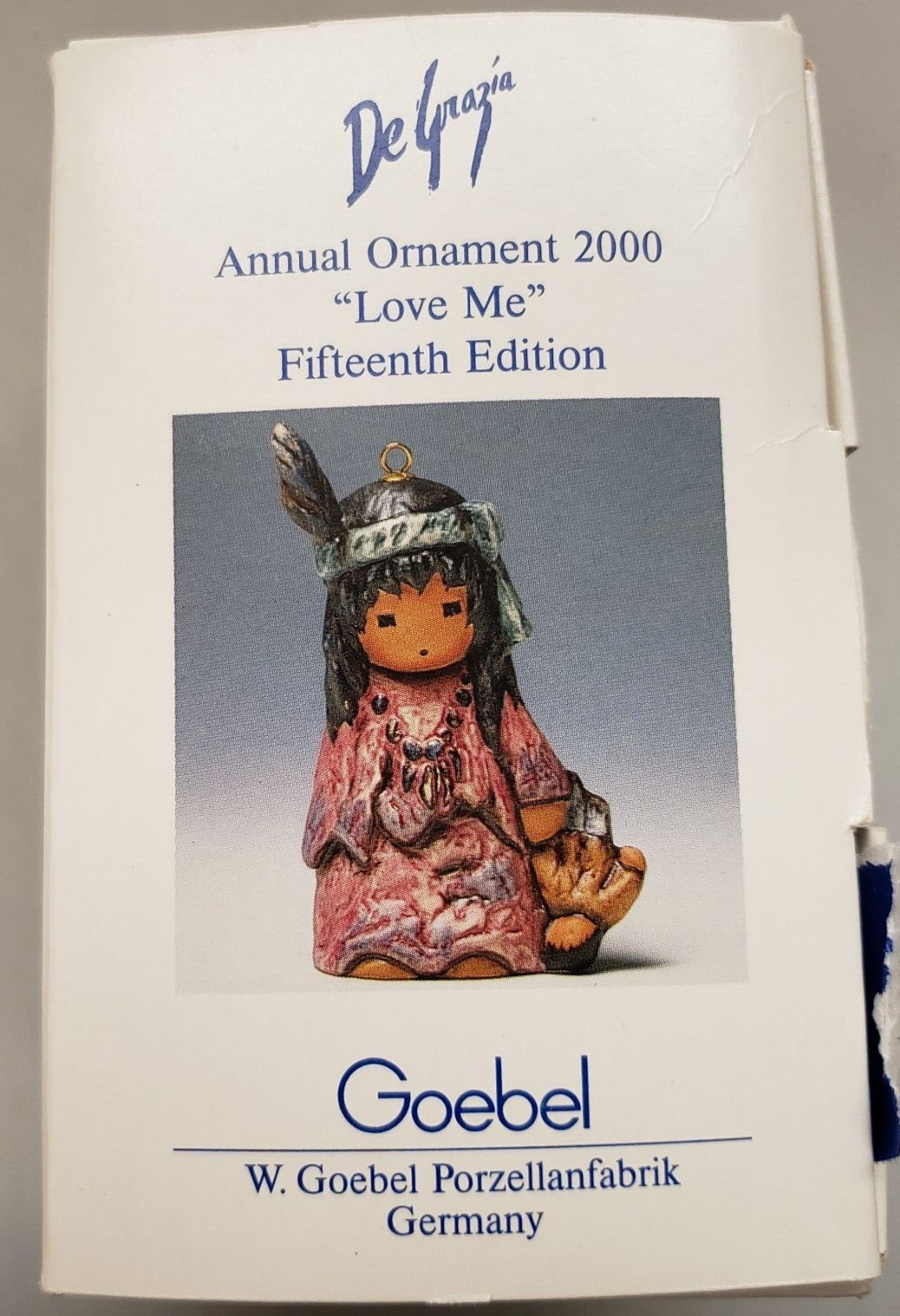 Goebel DeGrazia Annual Ornament 2000 \