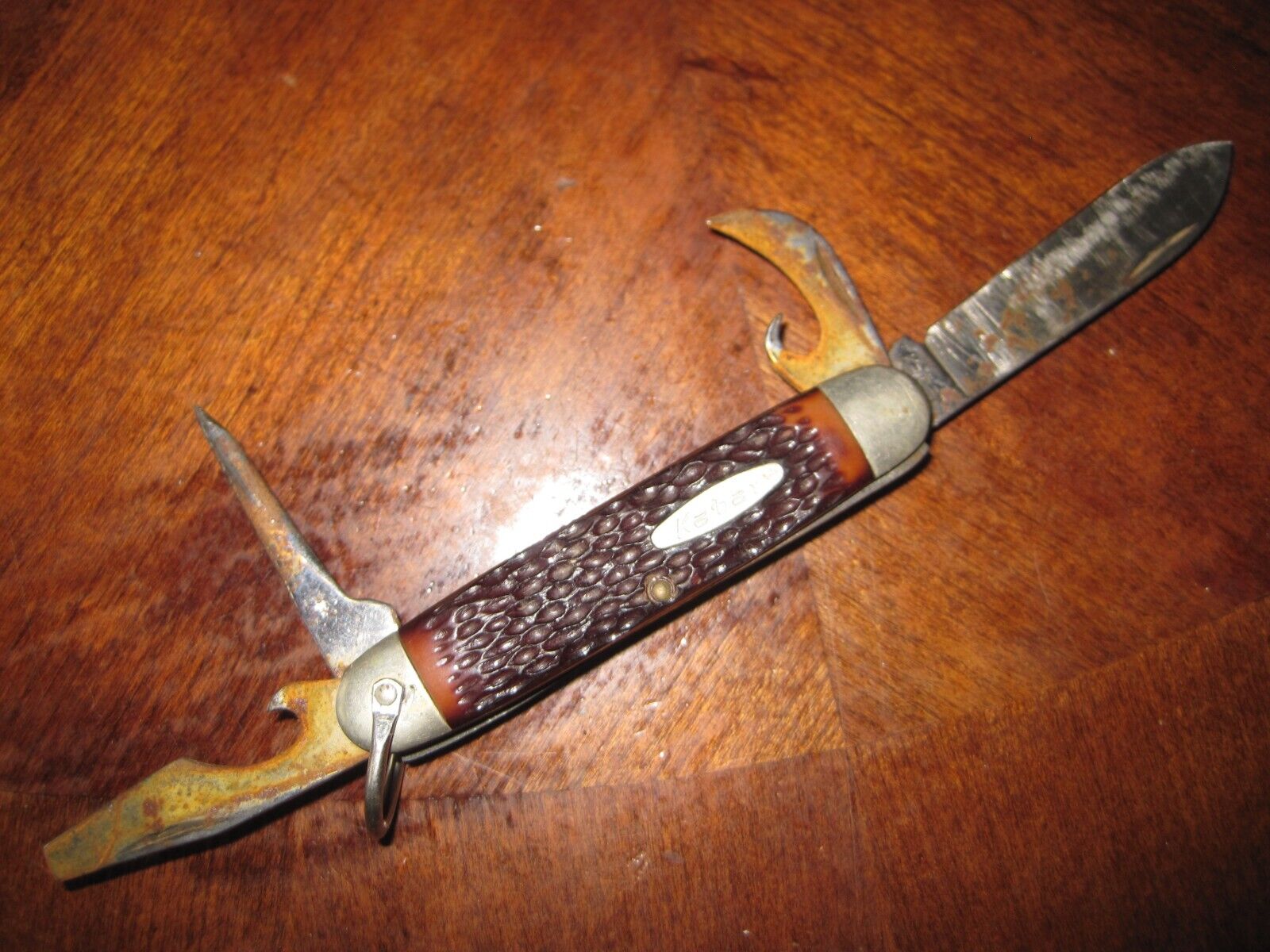 Vintage Antique Folding Pocket Knife Kabar 1152 Multitool Multi Tool