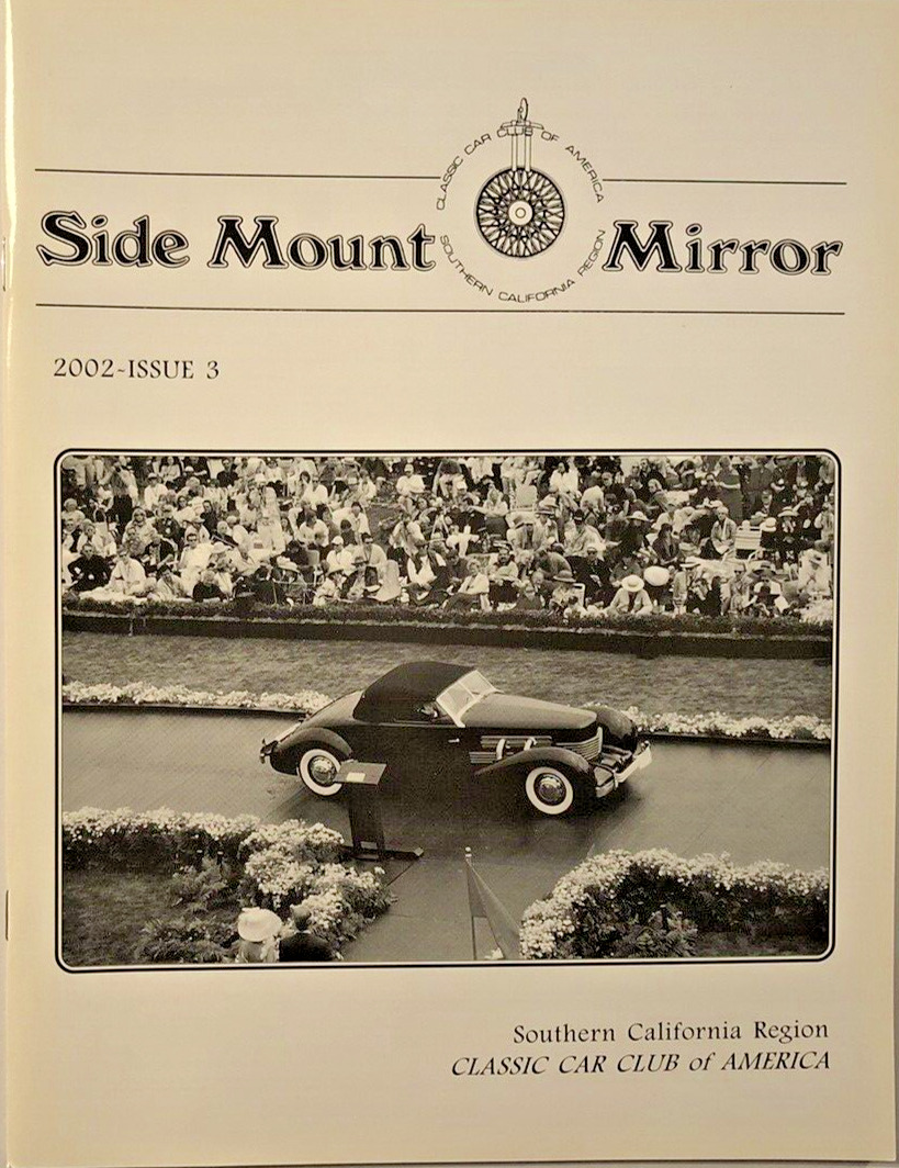 2002 V3 Classic Car Club of America SoCal Region Side Mount Mirror Magazine