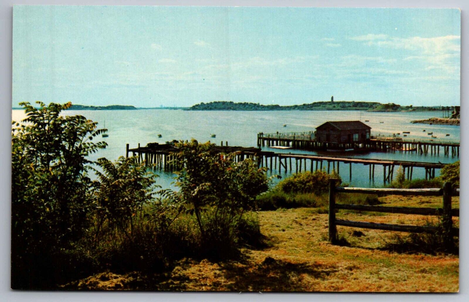 Postcard Fish Pier on Bayside Nantasket Beach Massachusetts  G 19