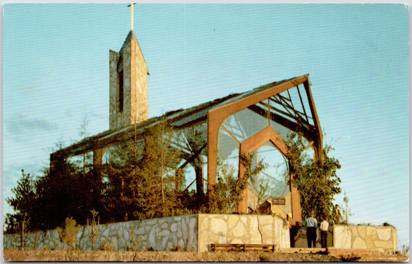 Wayfarers Chapel Portuguese Bend California Palos Verde USA CA Vintage Postcard
