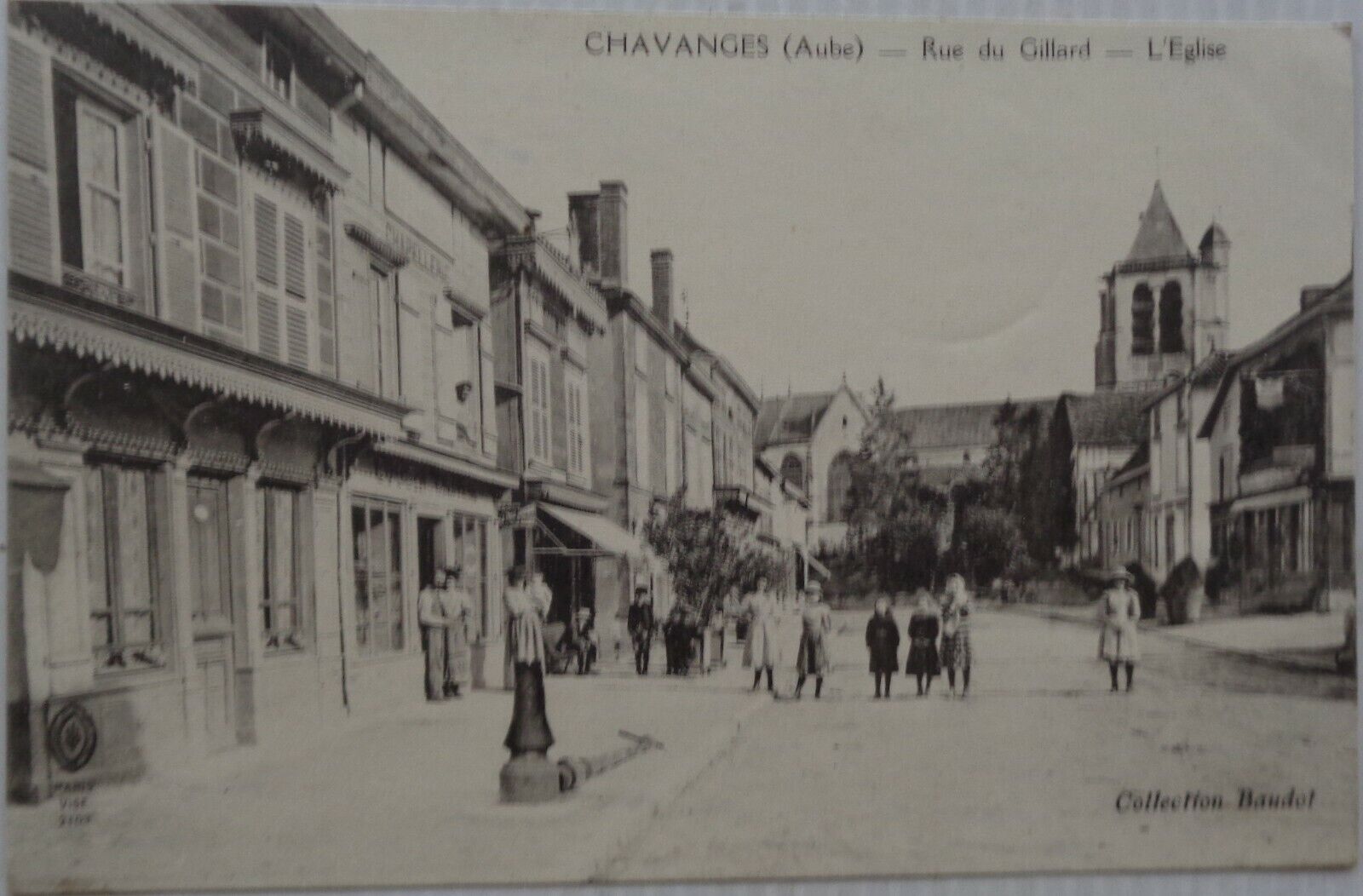 Chavanges 10 CPA Rue Du Gillard -l\' Church Good Condition 1918