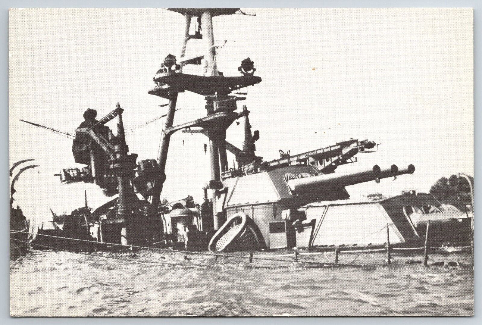 Postcard  USS Navy Arizona Sinking 1941 Pearl Harbor Hawaii Vintage Unposted