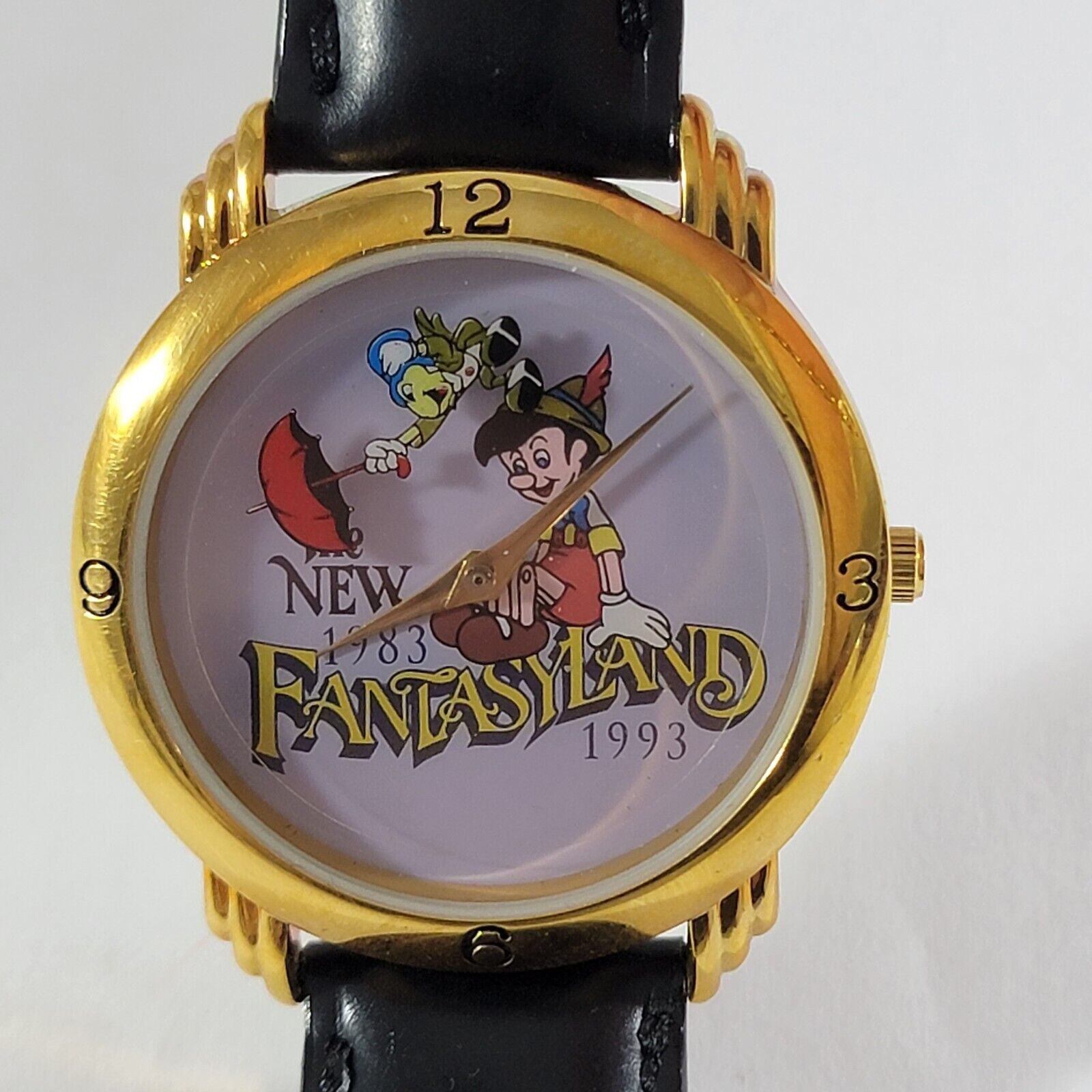 Vintage Disney New Fantasyland  Watch Pinocchio Jiminy  LE 195/300 1983-1993