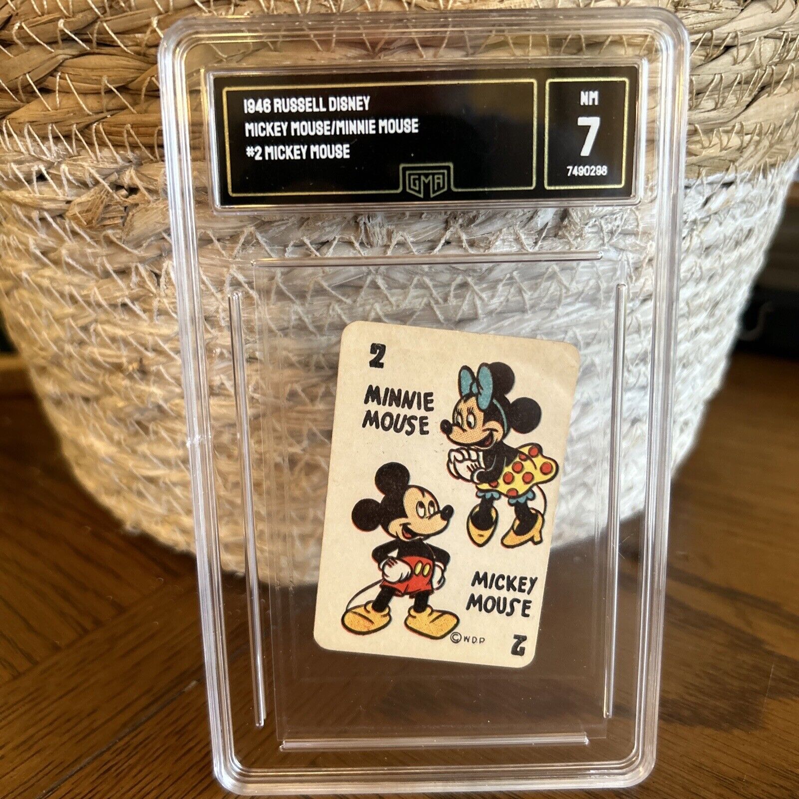 1946 Russell Games Disney Card Game #2 Mickey/Minnie Graded NM 7  Rare