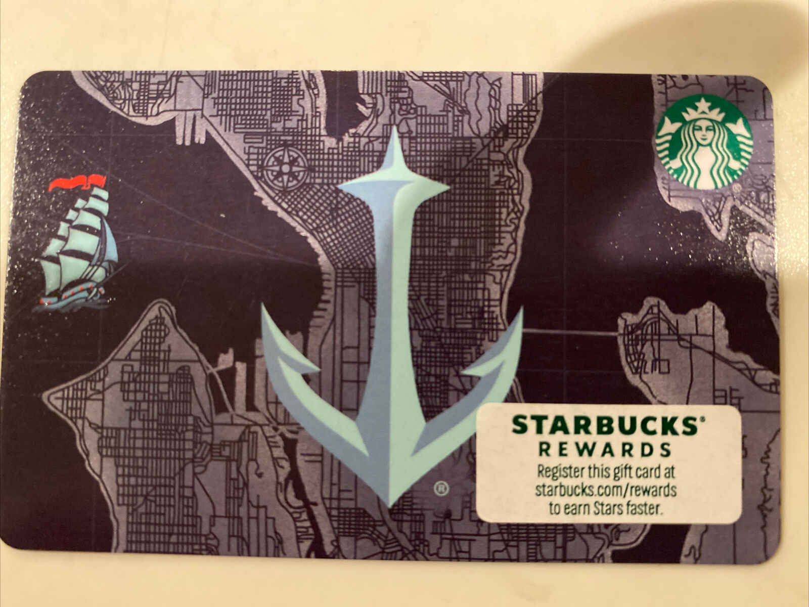 Starbucks 2023 Seattle Kraken Card, no scans,no funds,pin intact, NEW #6307