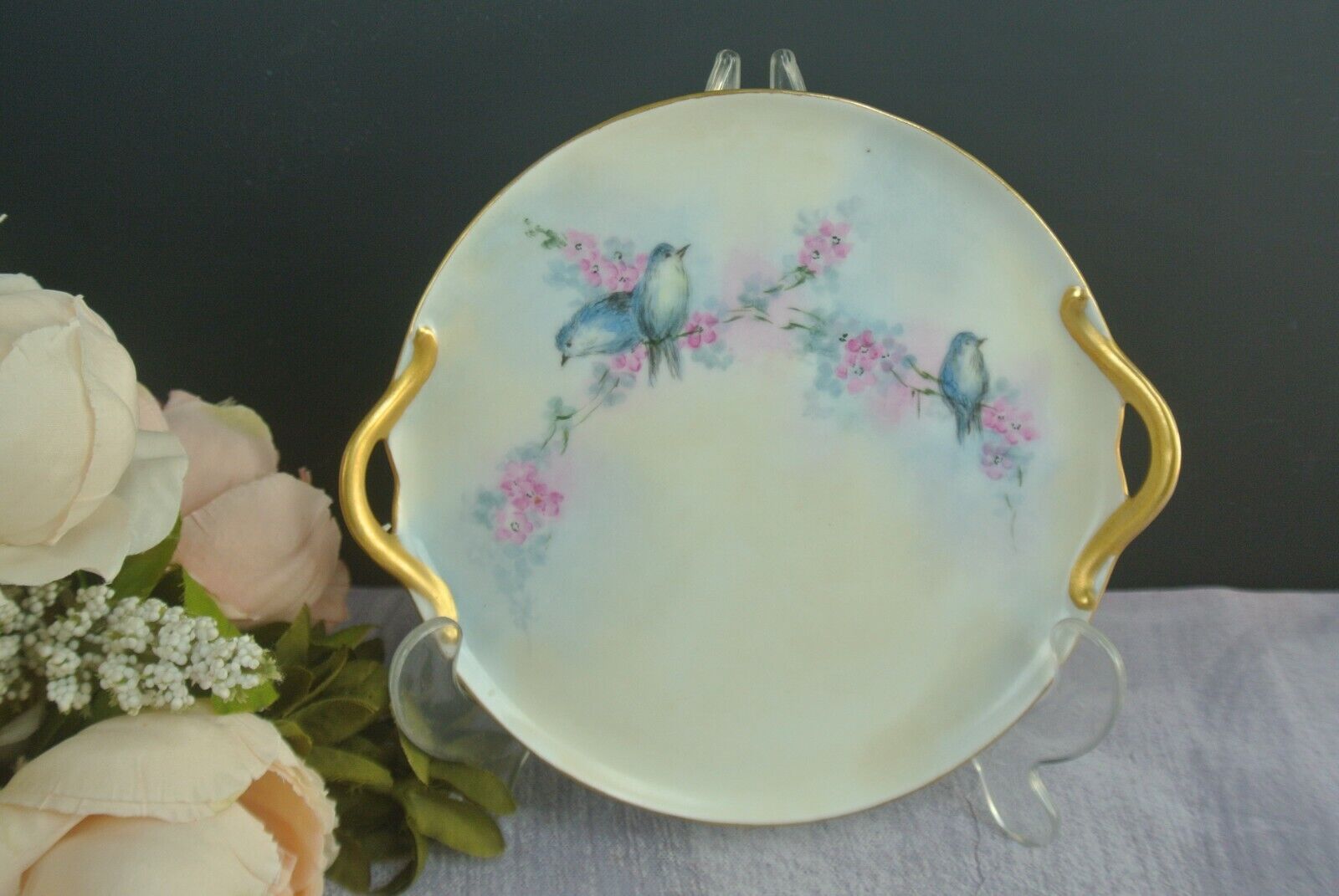 Vintage RS Reinhold Schlegelmilch Germany Small Handpainted Decorative Plate
