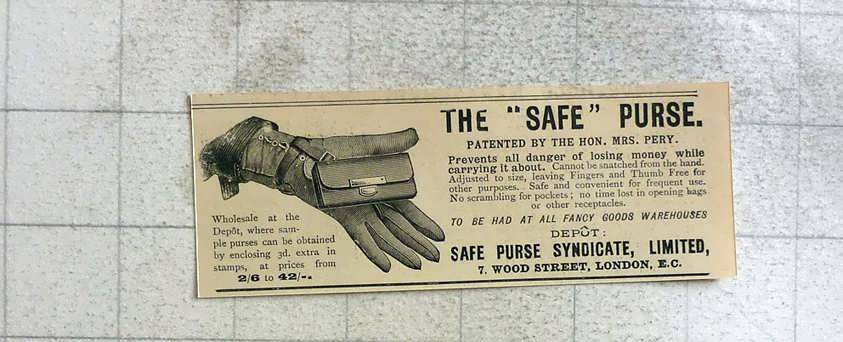 1897 Safe Purse Syndicate Would Street London Patented Mrs Pery