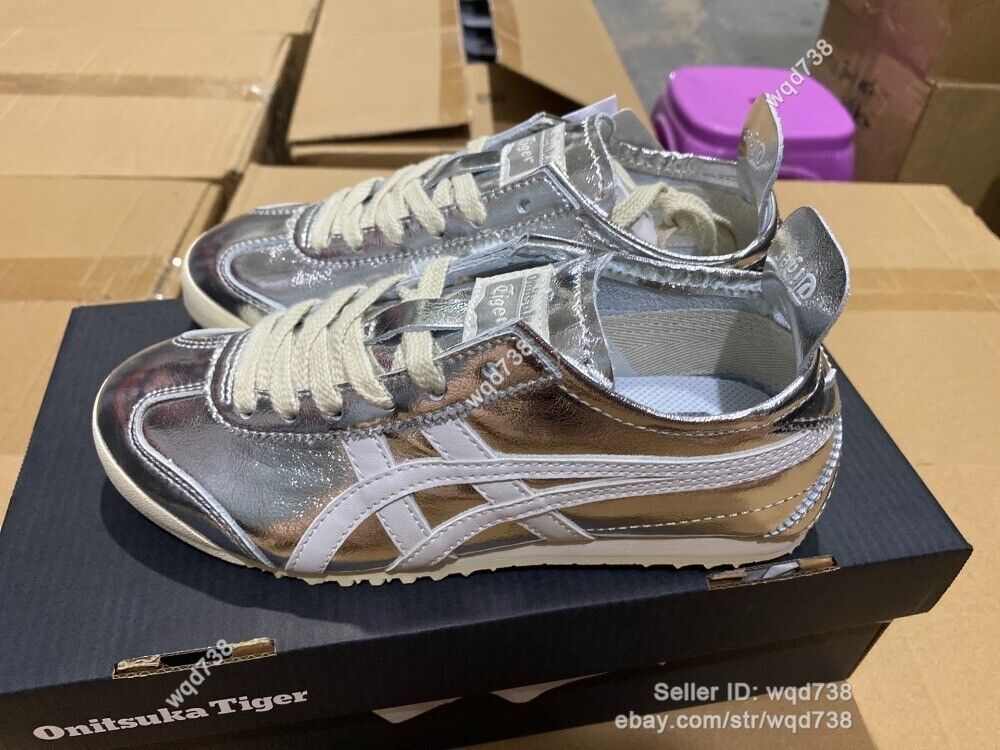 Onitsuka Tiger MEXICO 66 Silver/White Running Shoes Sneakers Unisex THL7C2-9399