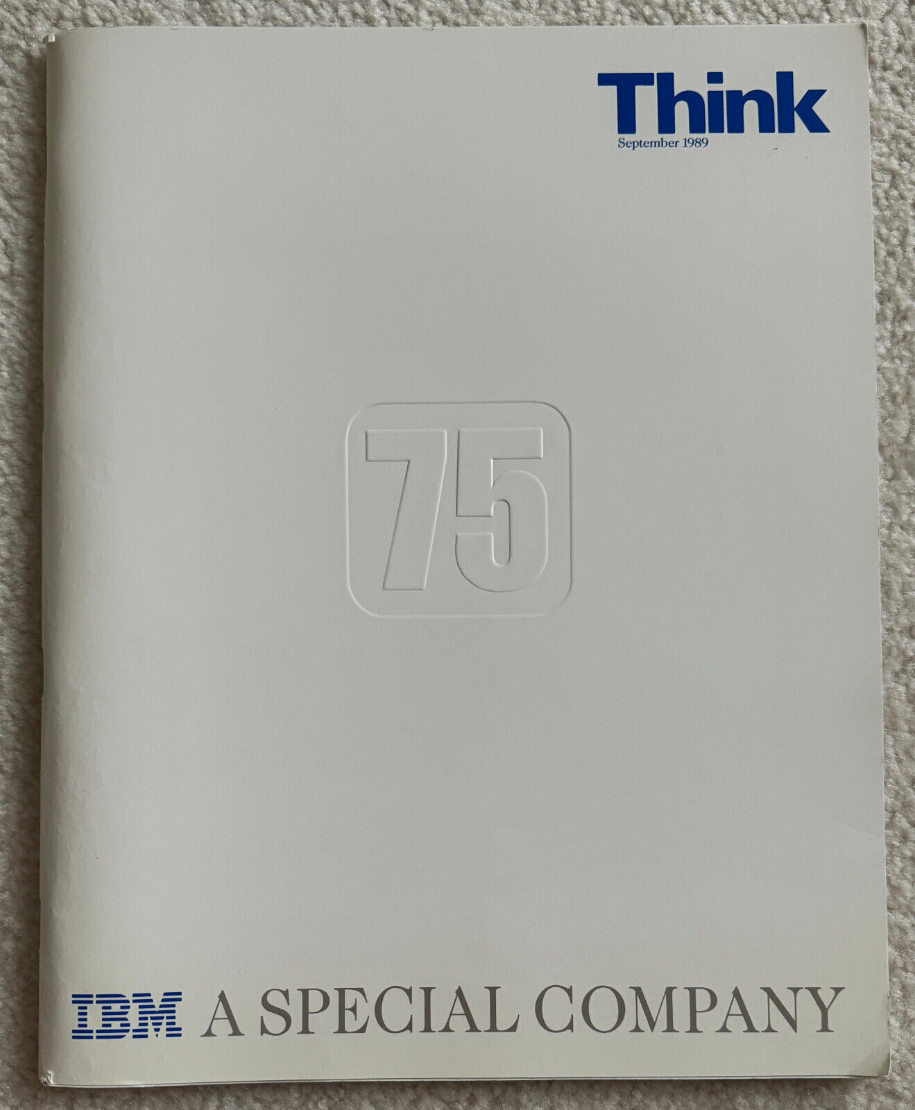 Commemorative IBM 75th Anniversary Think Magazine September 1989