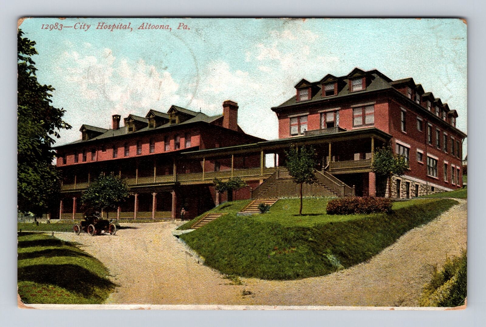 Altoona PA-Pennsylvania, City Hospital, Antique, Vintage c1909 Souvenir Postcard