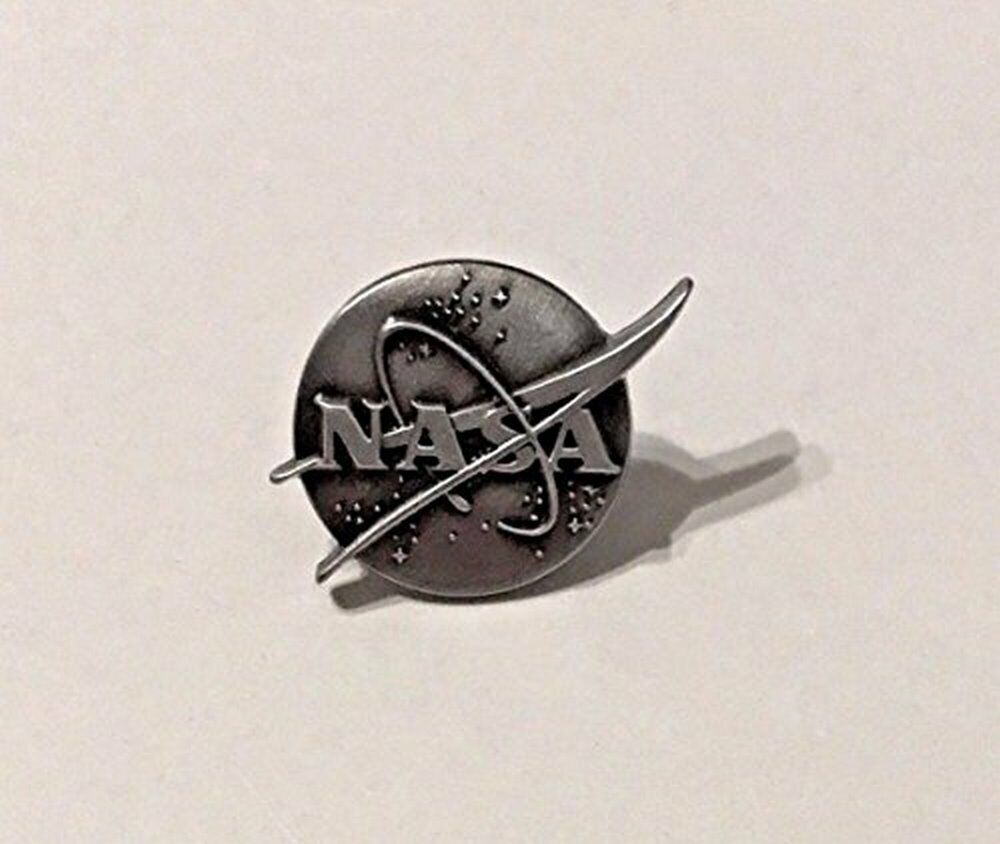 NASA Vector Antique Silver Lapel Pin