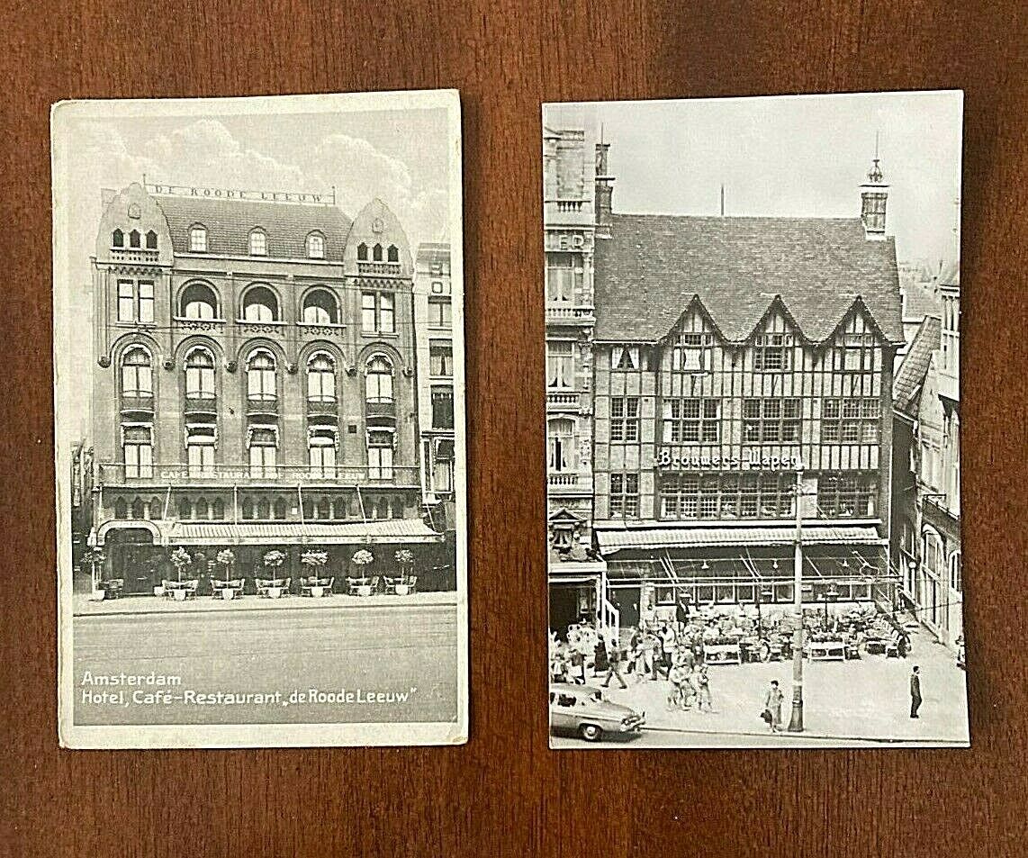VINTAGE~LOT OF 2~AMSTERDAM~RPPC~VARIOUS SITES~UNPOSTED POSTCARDS~AMSTER Lot #A