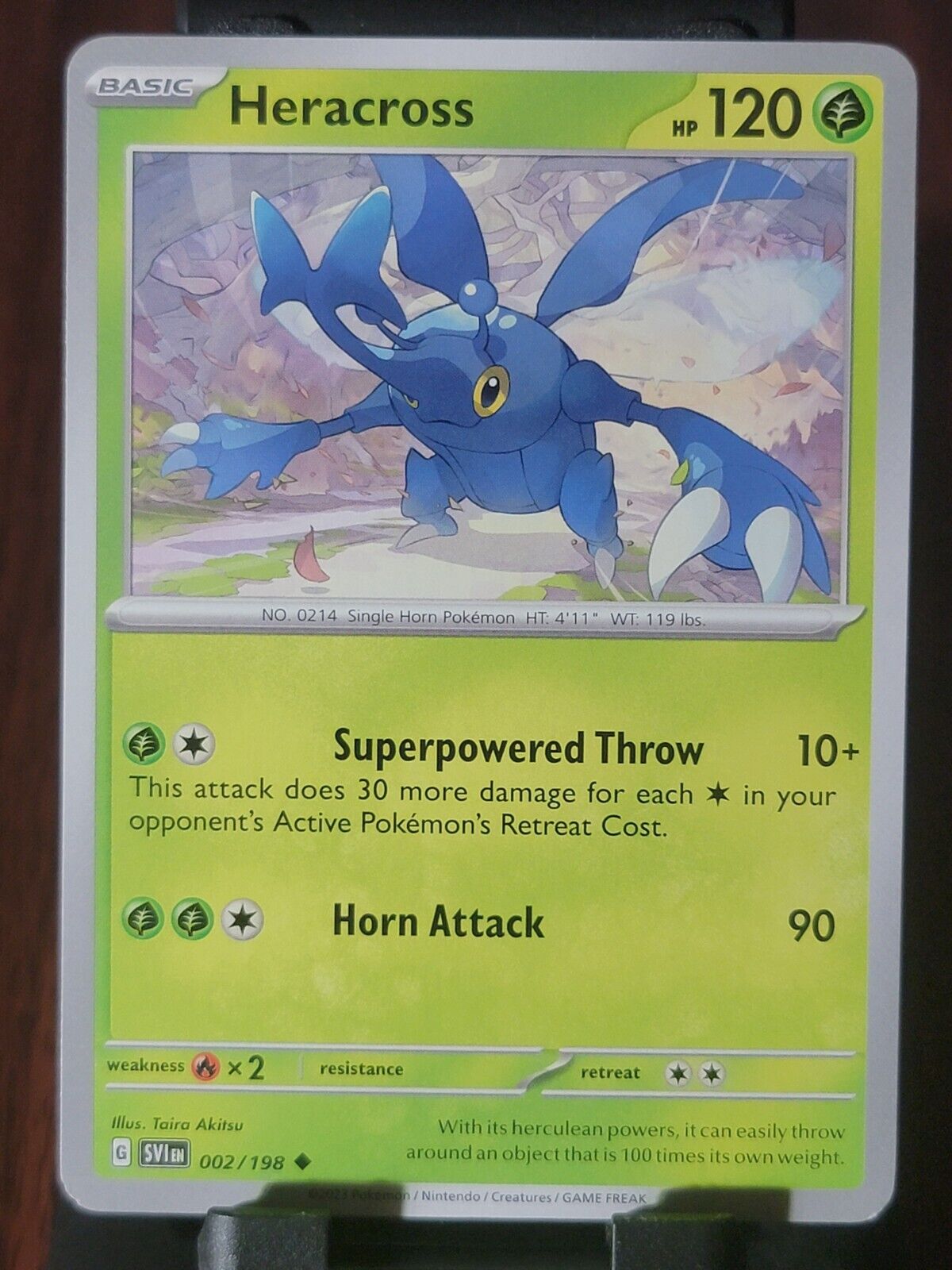 Heracross 002/198 Pokemon Card TCG 2023