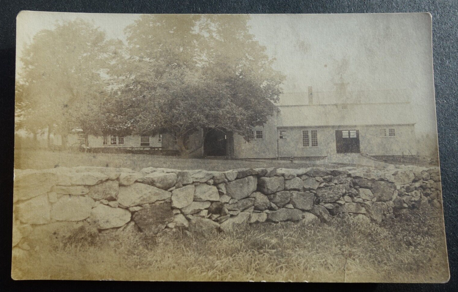 bull barn, carriage sled and horse barn East Jaffrey, NH New Hampshire 1915 rppc