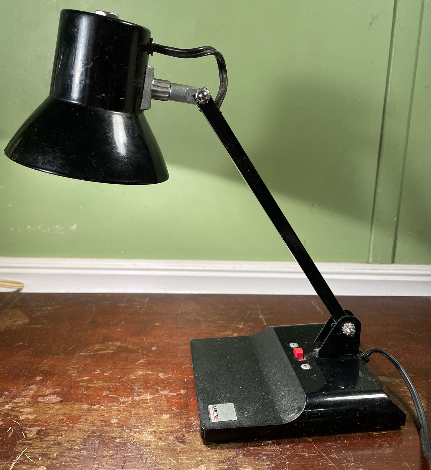 Vtg Electrix Adjustable Electric Table Desk Lamp Light Small 12” MCM Industrial