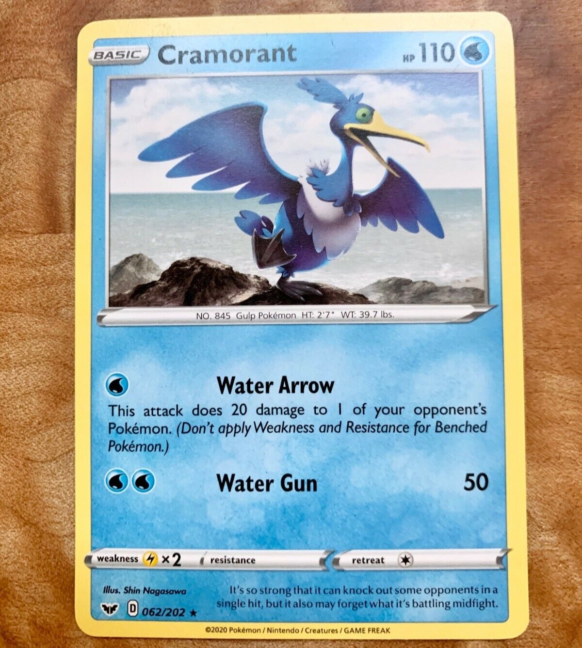 Cramorant RARE 062/202 - Pokemon Card TCG Sword & Shield FRESH PULL NM/MINT