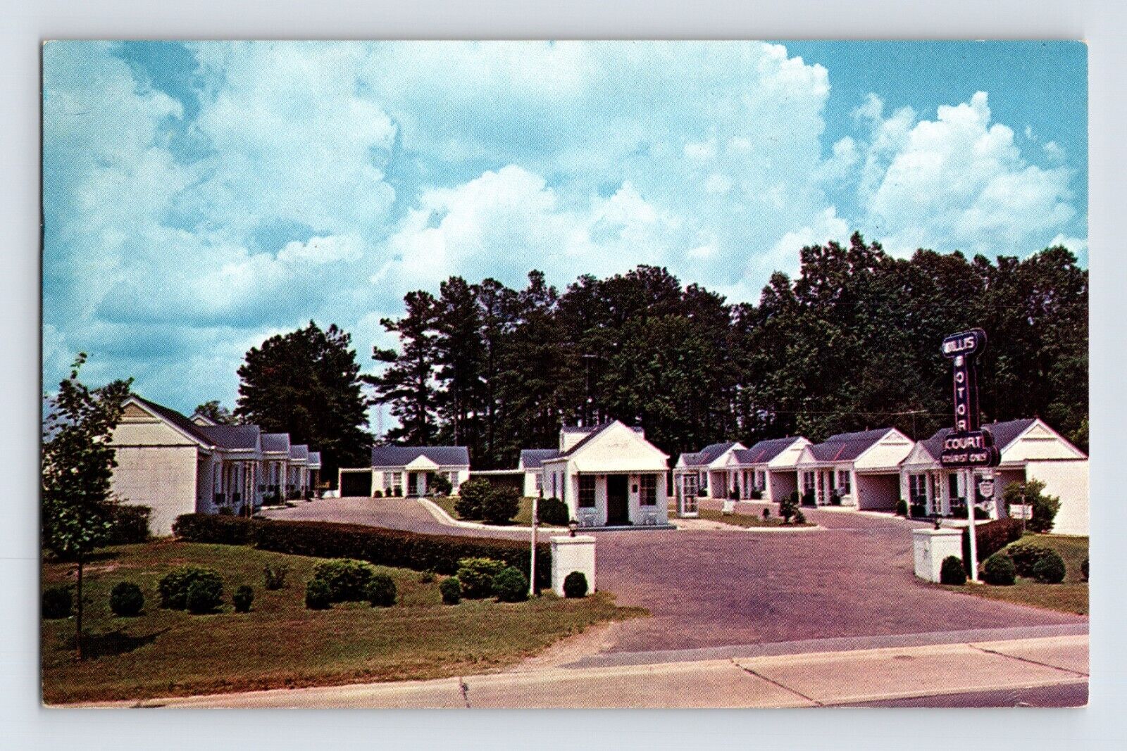 Postcard Georgia Griffin GA Willis Motor Court Motel 1965 Posted Chrome