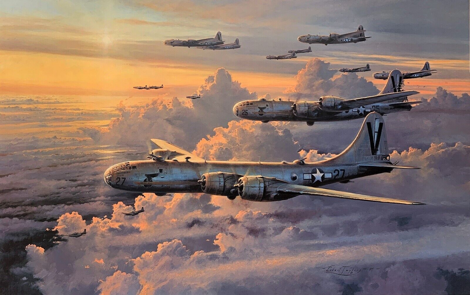 Valor in the Pacific by Robert Taylor signed by B-29 & B-17 Aircrew