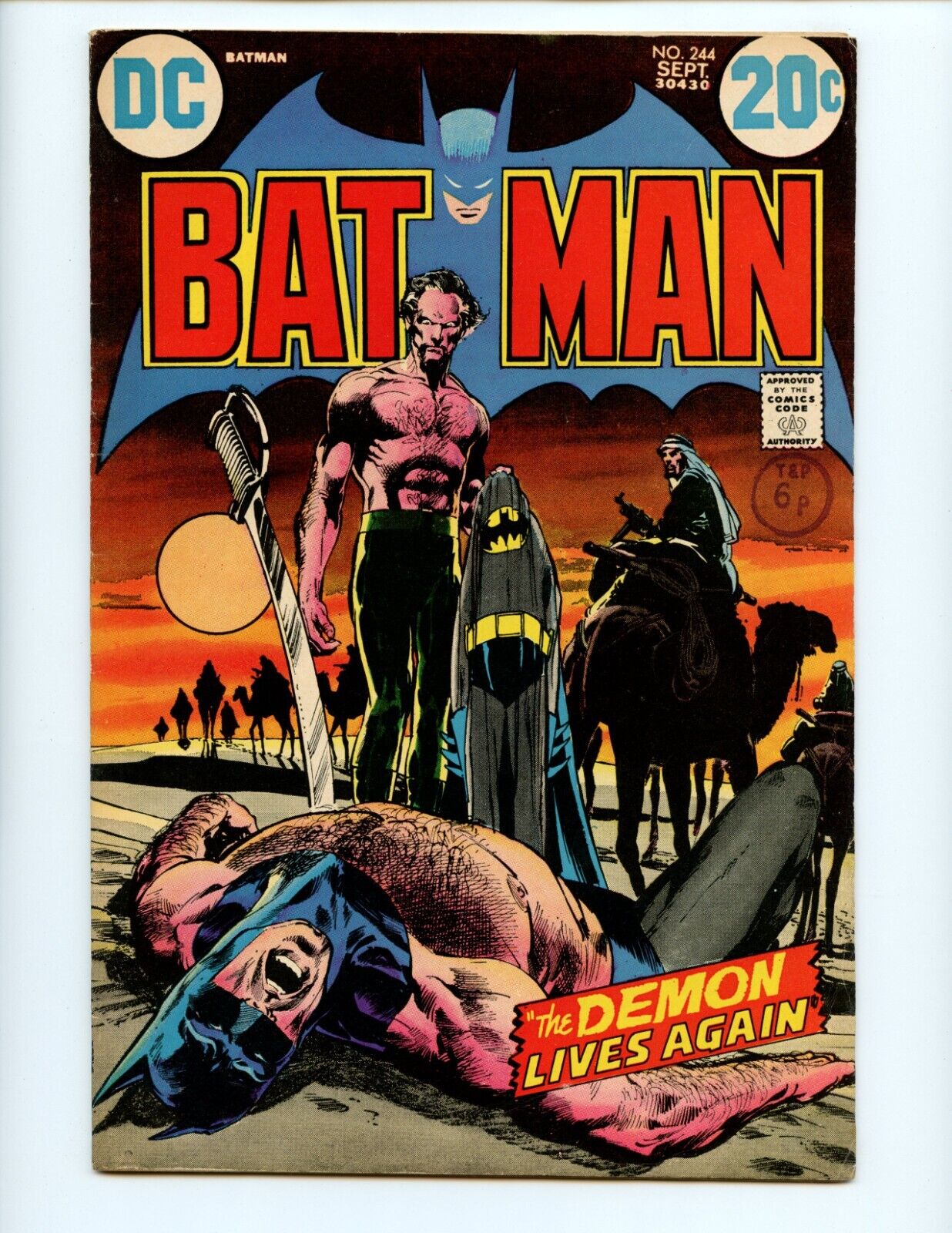 Batman #244 Comic Book 1972 FN/VF Neal Adams DC Comics Demon