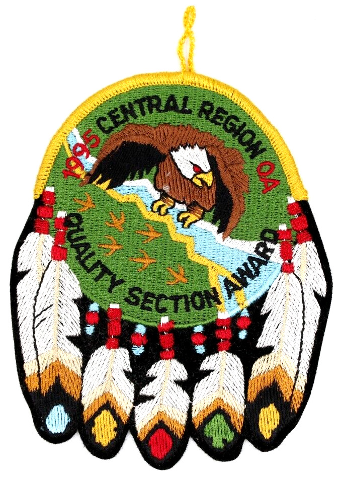 1995 Central Region Quality Section Award Patch Order of the Arrow OA Boy Scouts