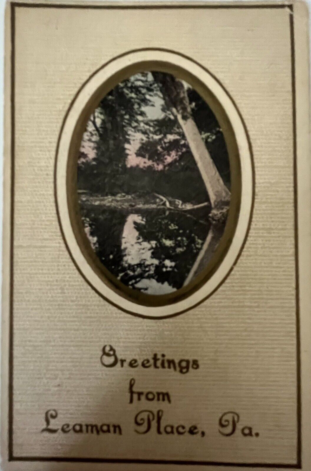Leaman Place,PA c1910 Printed Litho Antique Postcard Greetings