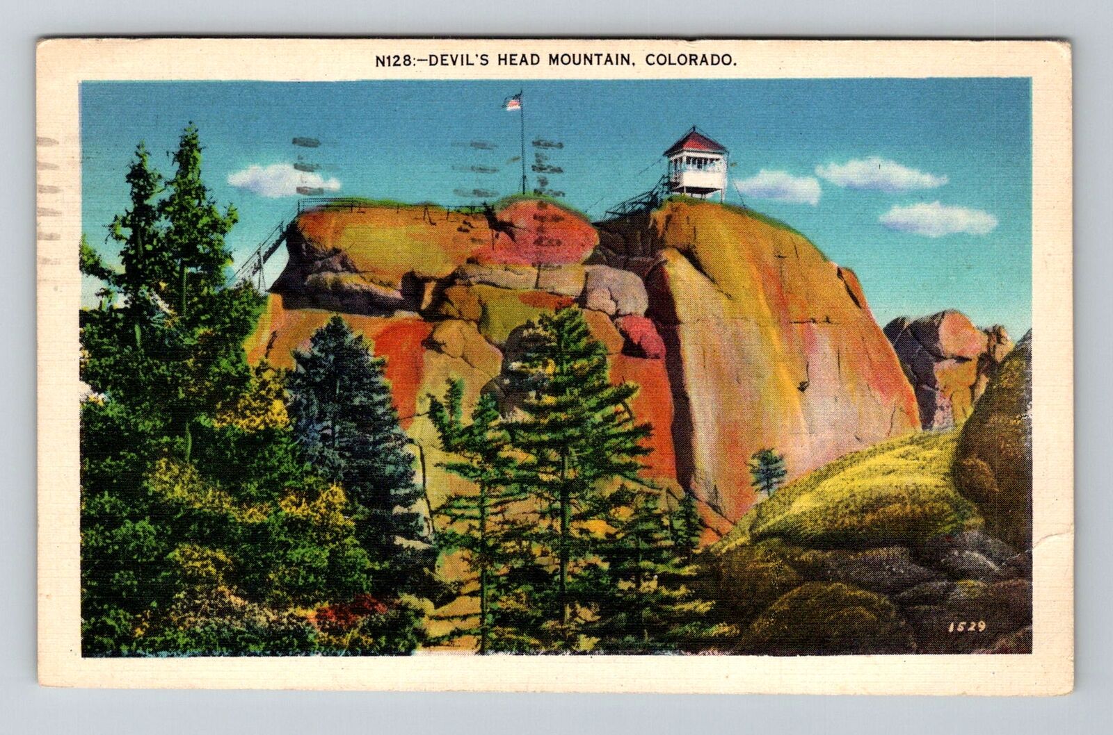 CO-Colorado, Devil\'s Head Mountain, Vintage c1938 Postcard