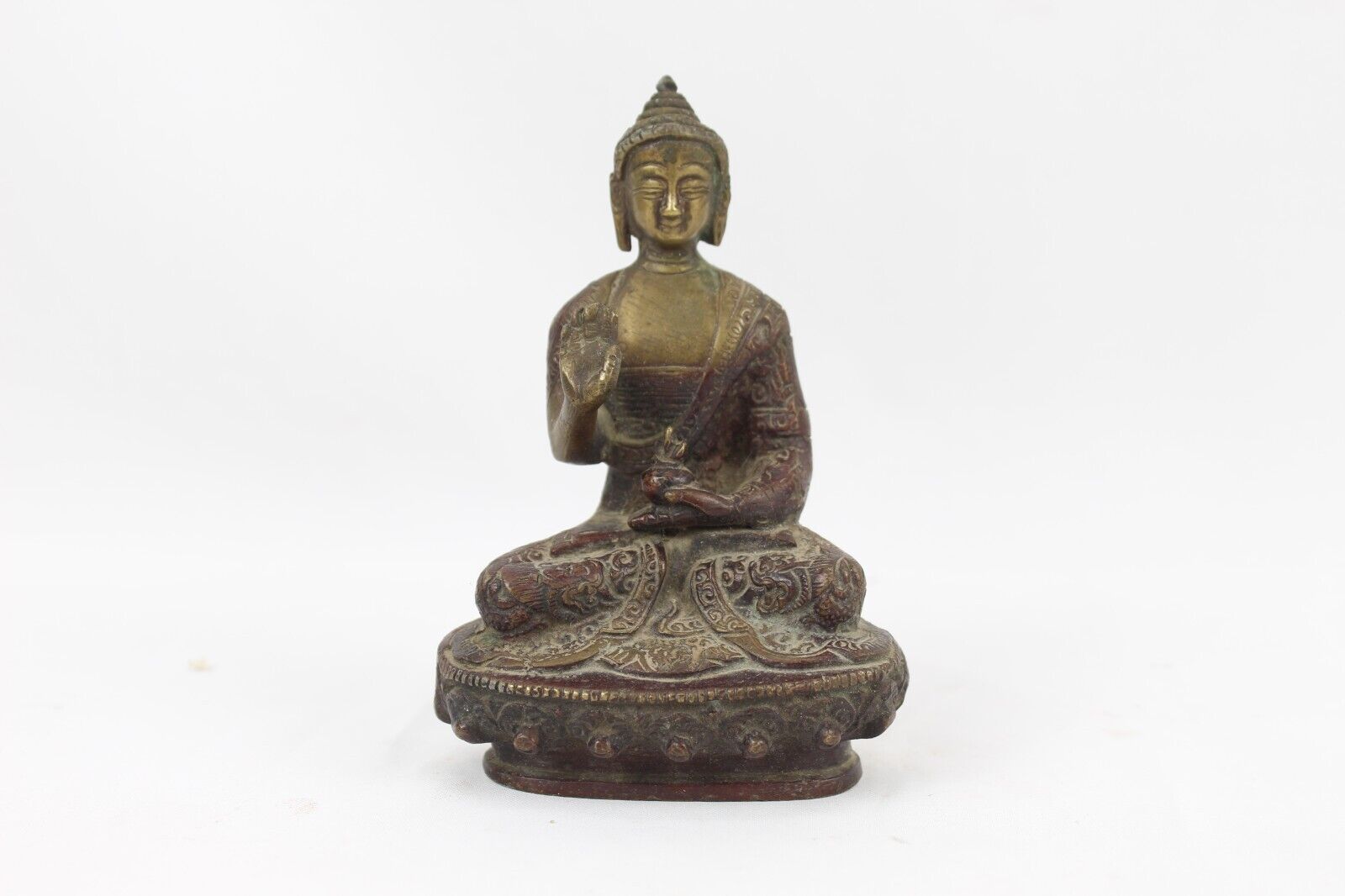 Handmade Antique-Style Buddha Statue: Tibetan Buddhism Decorative Figurine
