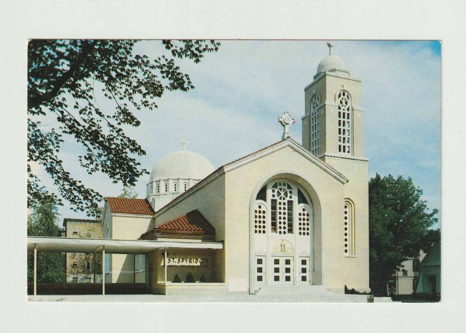 VTG Unposted Postcard Chrome St. Spyridon Greek Othordox Church Massachusetts
