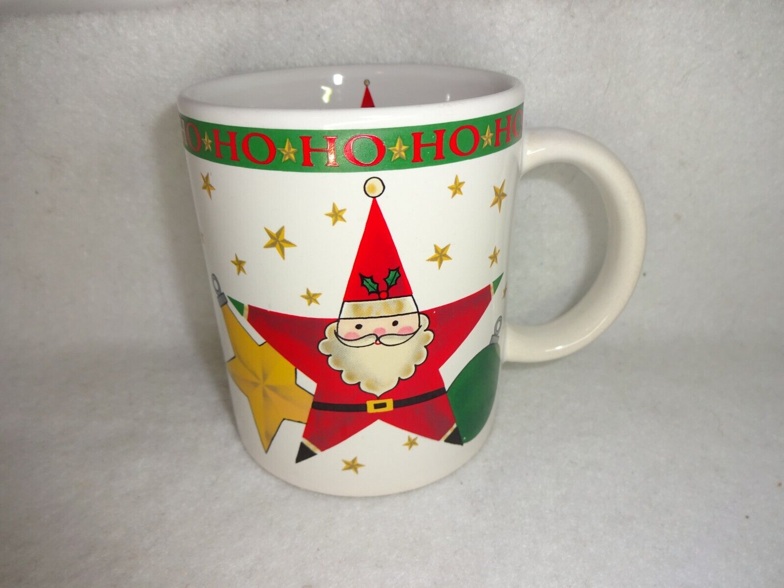 vintage signature housewares santa star stoneware coffee mug limited edition