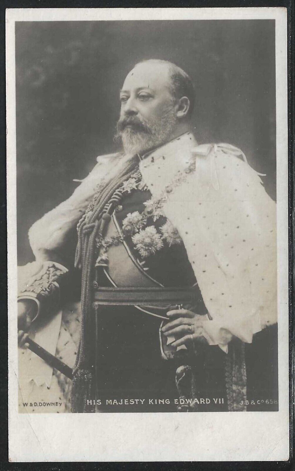 His Majesty King Edward VII, Great Britain, 1902 Real Photo Postcard, Unused