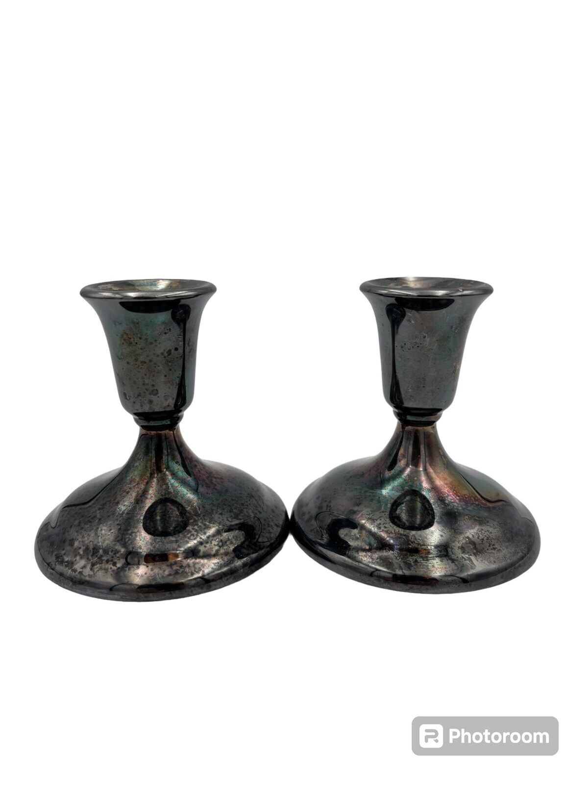 Pair of Silver Plated Candle Stick Holders (Set of 2)