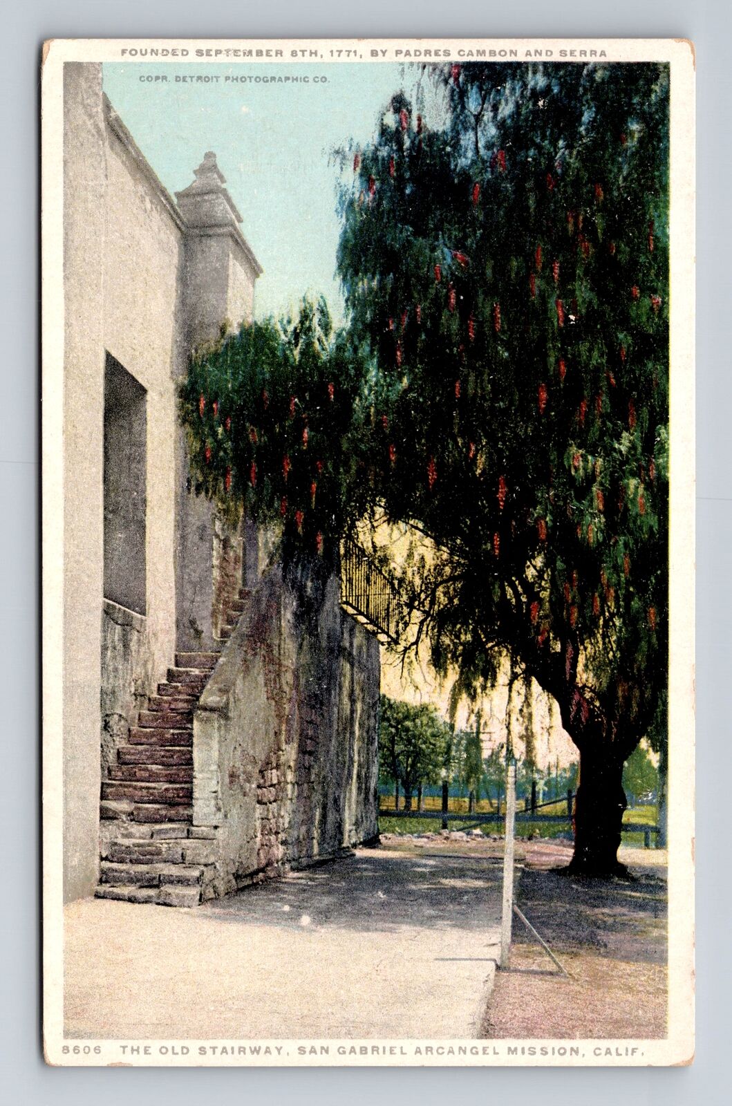 San Gabriel CA-California, San Gabriel Arcangel Mission, Vintage Postcard