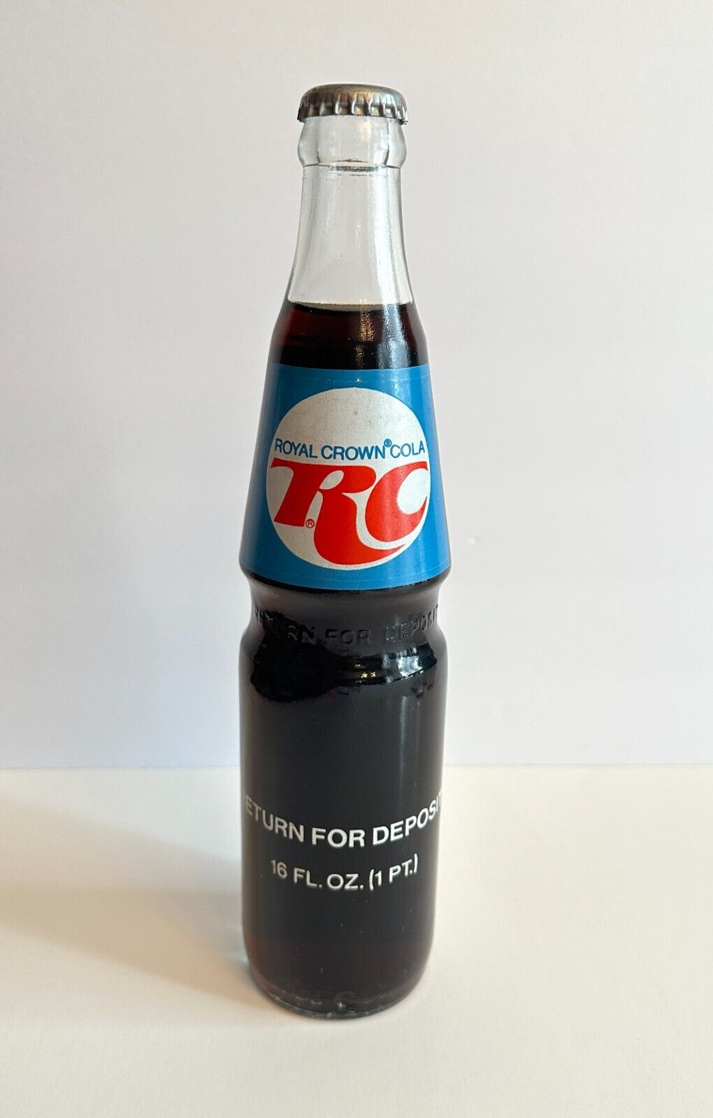 RC Cola, Glass Bottle, 16oz, Sealed Unopened, Rare, Vintage