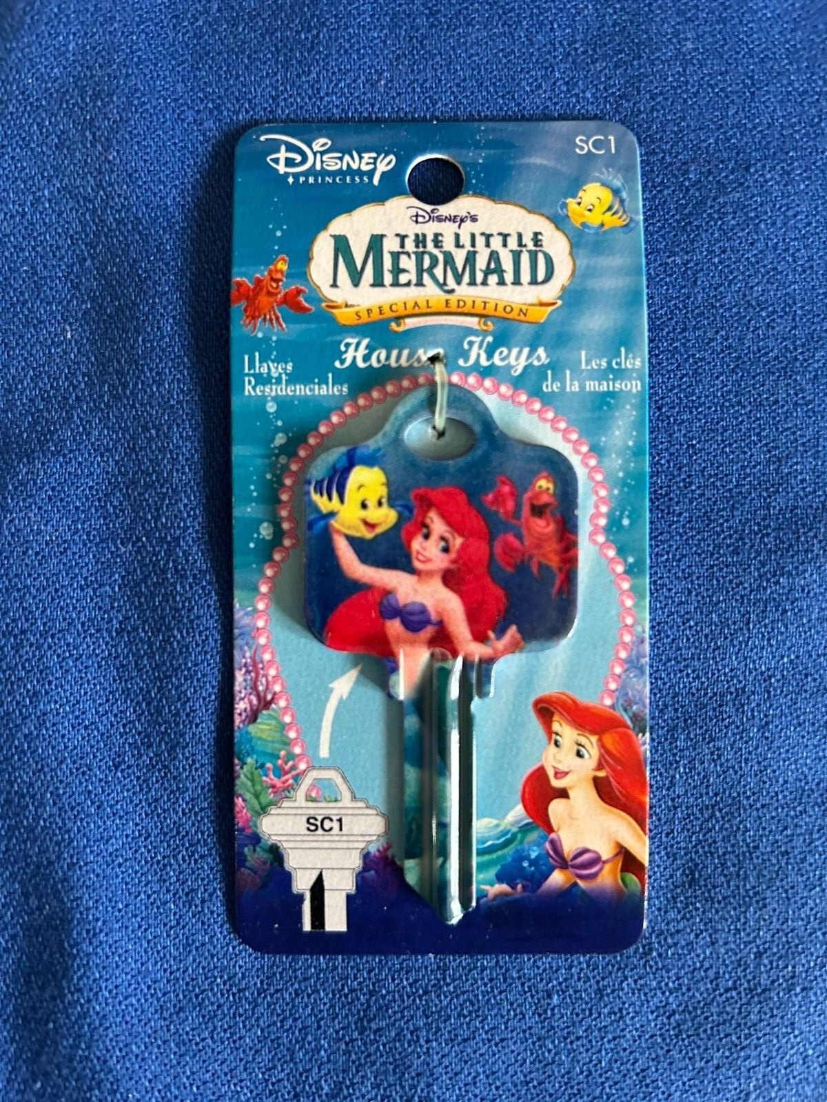 Vintage Disney\'s LITTLE MERMAID SPECIAL EDITION House KEY BLANK New and Carded
