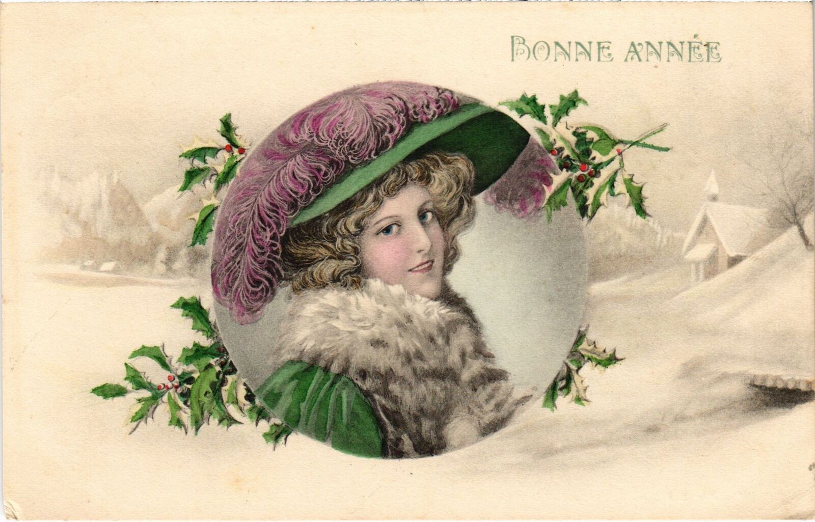 CPA AK Young Lady - Bonne Annee ARTIST SIGNED (1387237)