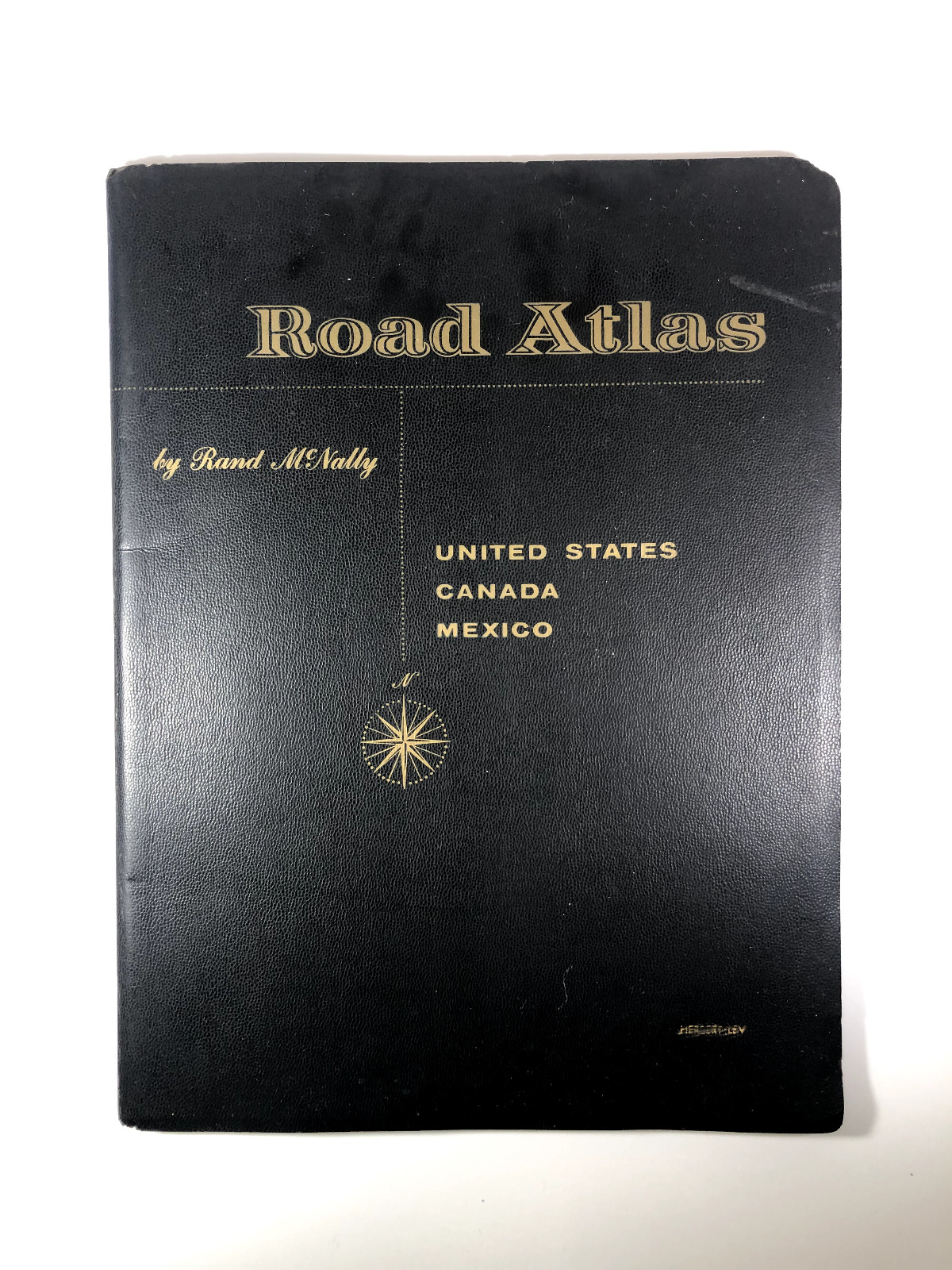 Vintage 1960 Rand McNally Road Atlas United States Canada Mexico Faux Leather