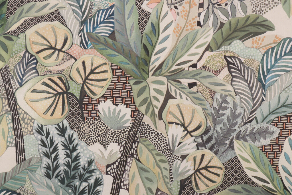 Osborne & Little Painterly Outdoor Tree & Foliage Print- Maranta 0.75yd F7446-02
