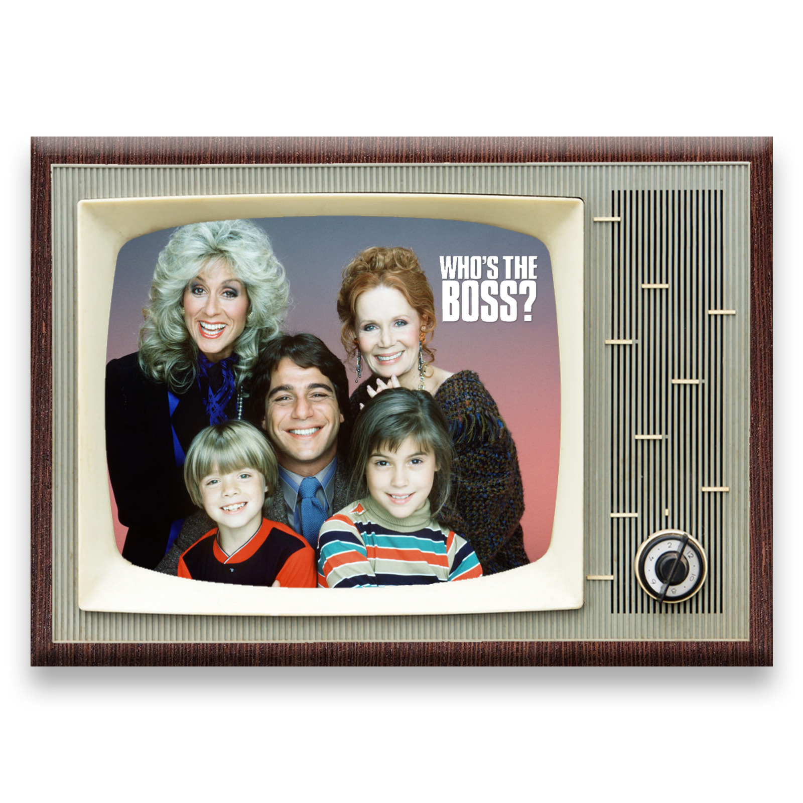 WHO'S THE BOSS? TV Show Retro TV 3.5 inches x 2.5 inches FRIDGE MAGNET
