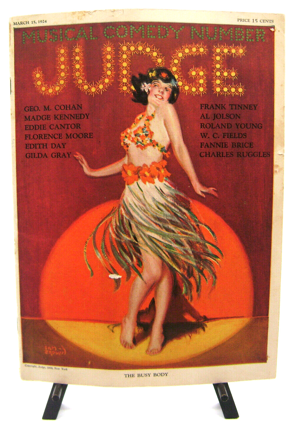 1924 Judge Magazine Musical Comedy All Star Cast W.C. Fields Al Jolson