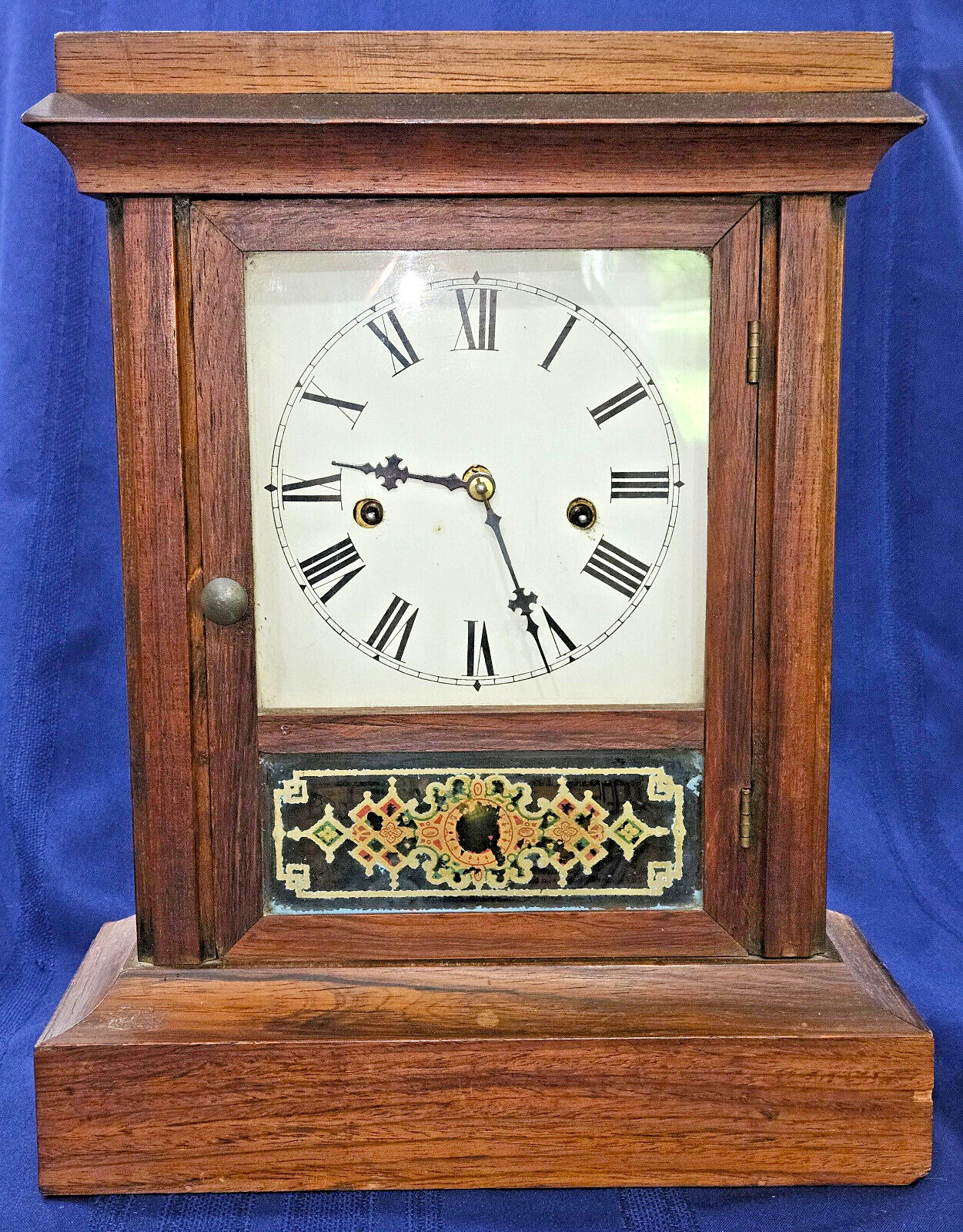 Waterbury 1870 Console 8 Day Mantle Pendulum Clock Antique NICE RUNS