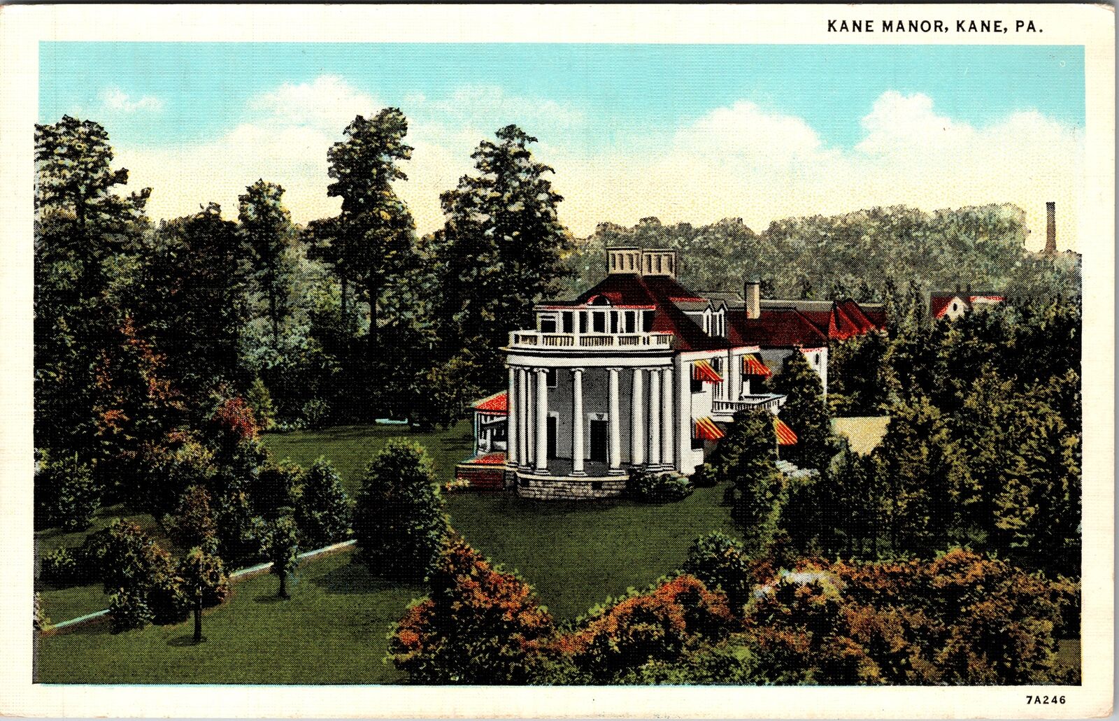 Kane PA-Pennsylvania, Kane Manor, Exterior, Vintage Postcard