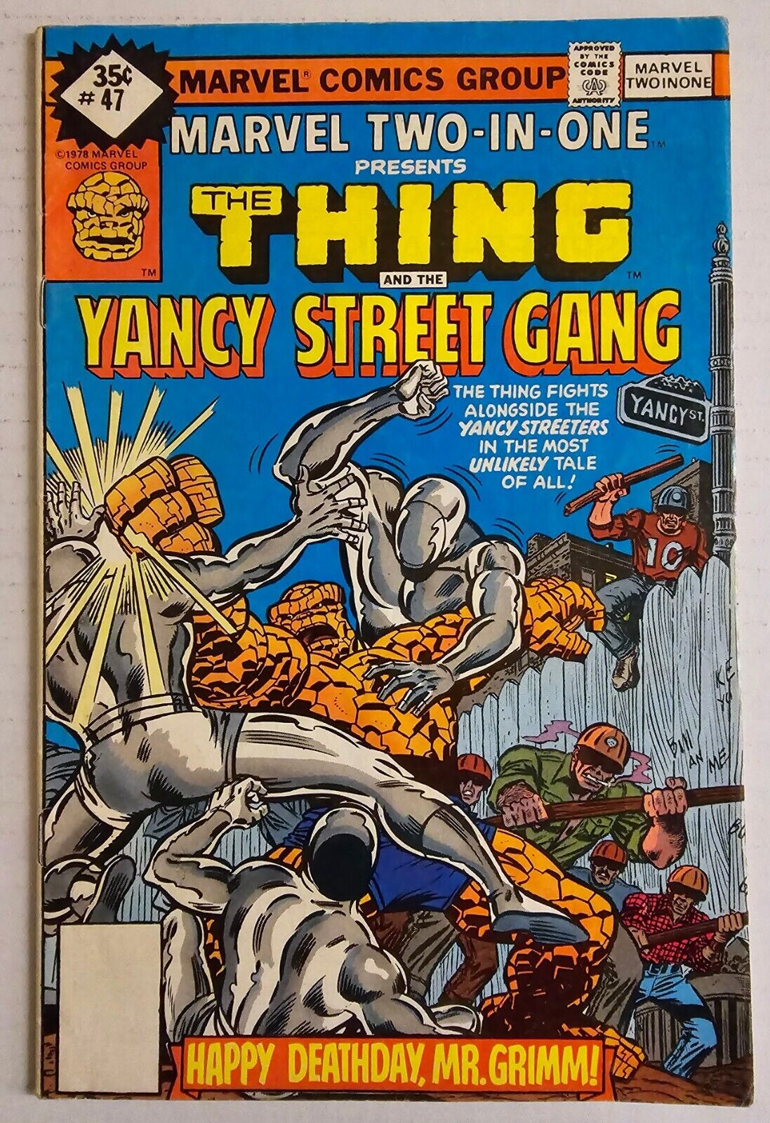 Marvel Comics MARVEL TWO IN ONE #47 THING And The YANCY STREET GANG