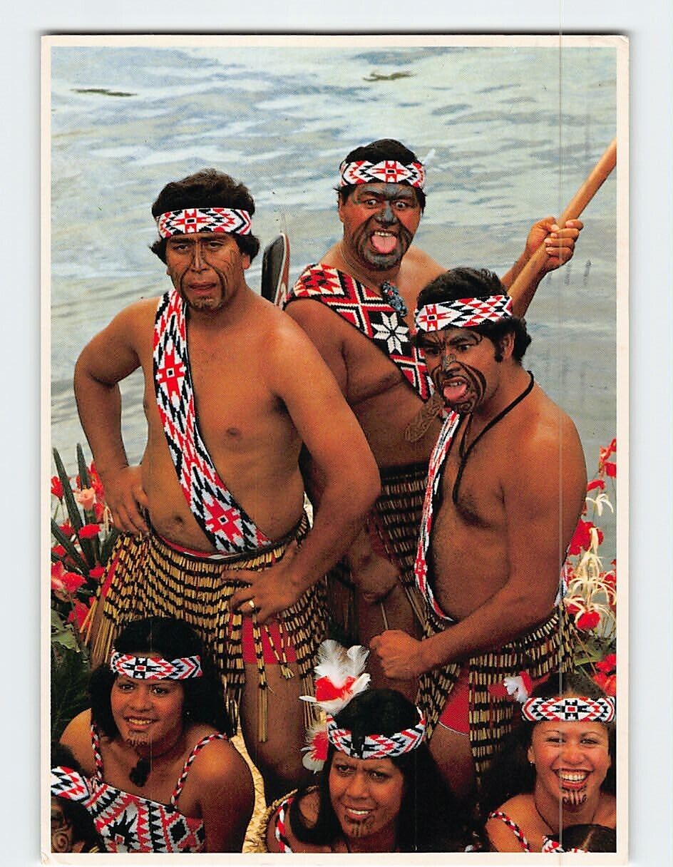 Postcard The Warriors Of Maori New Zealand