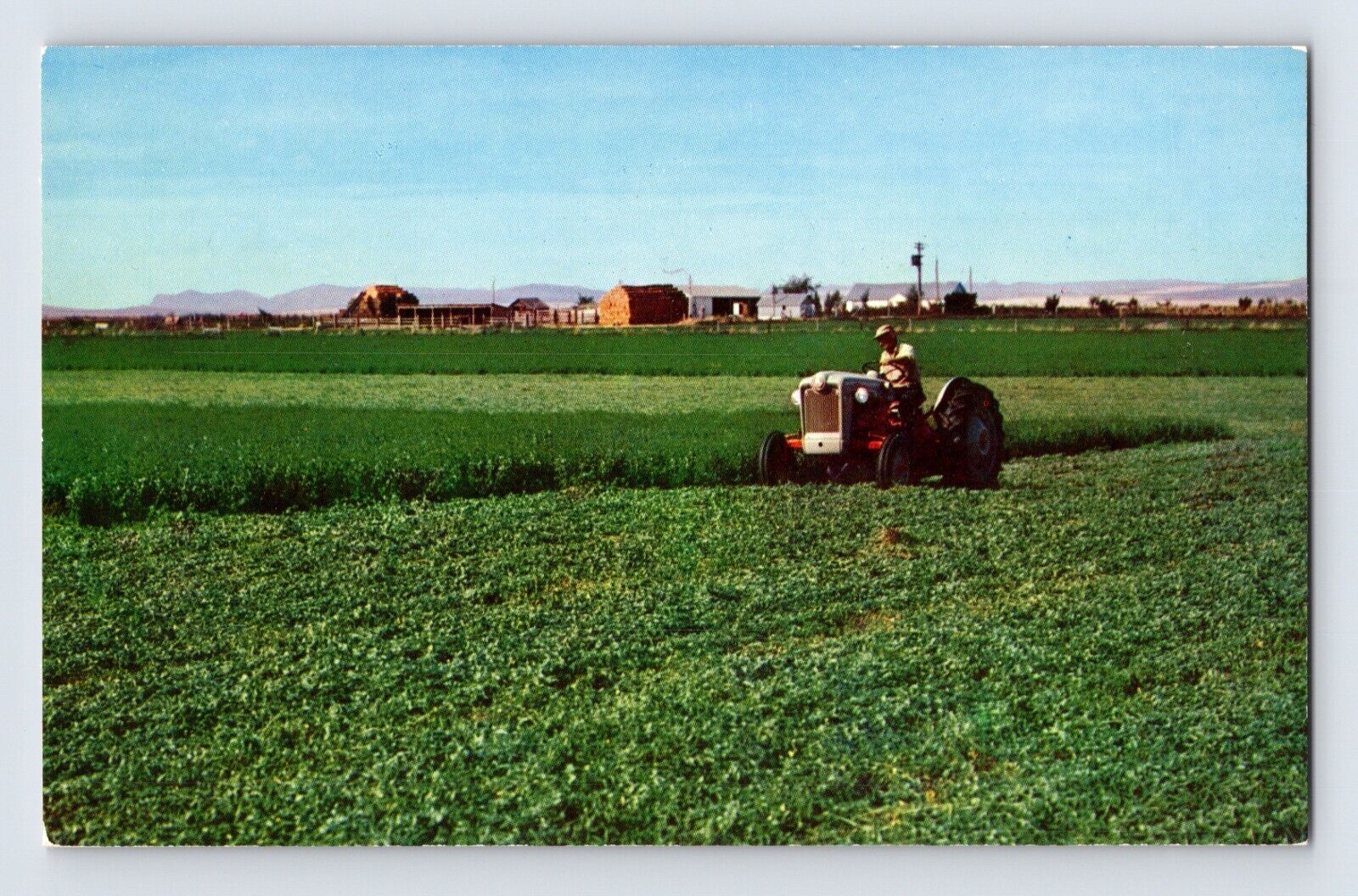 Postcard Washington Columbia Basin WA Agriculture Farm Tractor 1960s Unposted