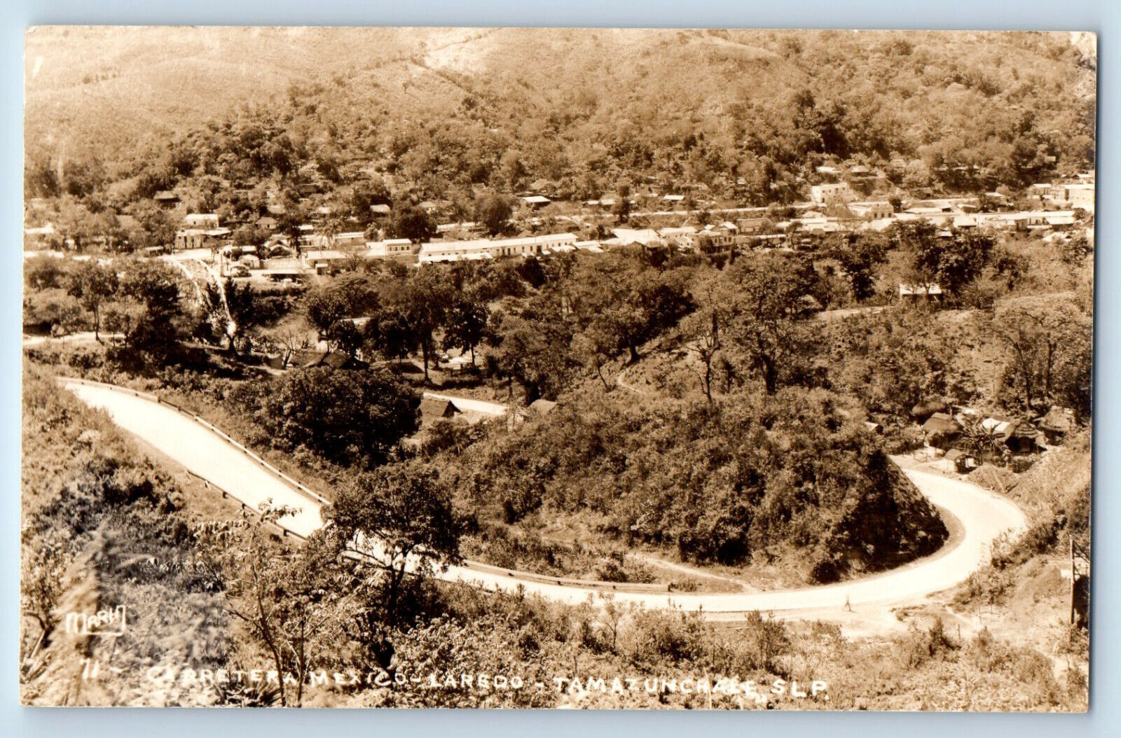 Tamazunchale SLP Mexico Postcard Carretera Mexico-Laredo c1950\'s RPPC Photo